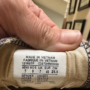 Blue Converse slide sandals